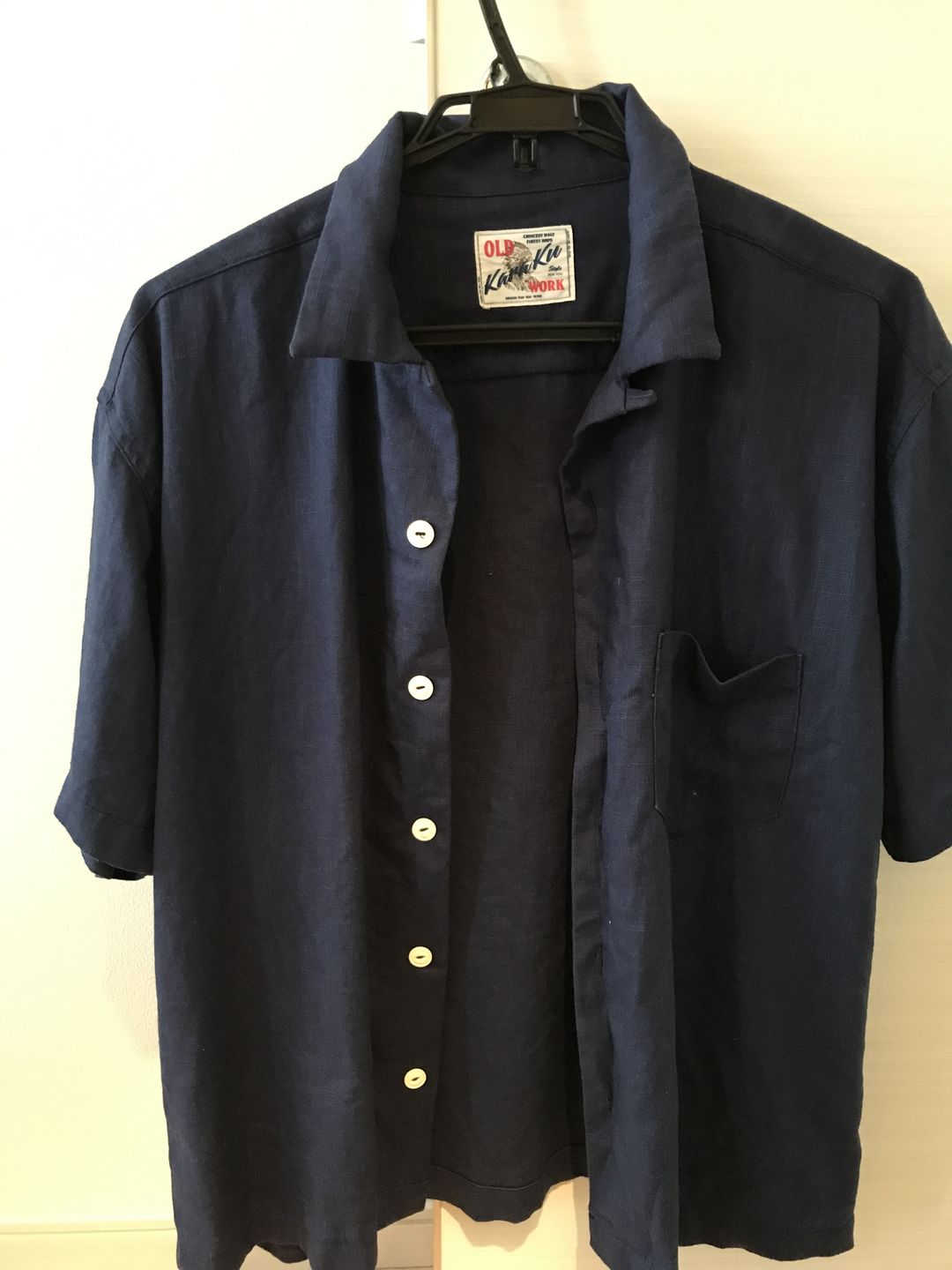 Customer photo review of 藍染　ドロップショルダー綿麻キューバシャツ