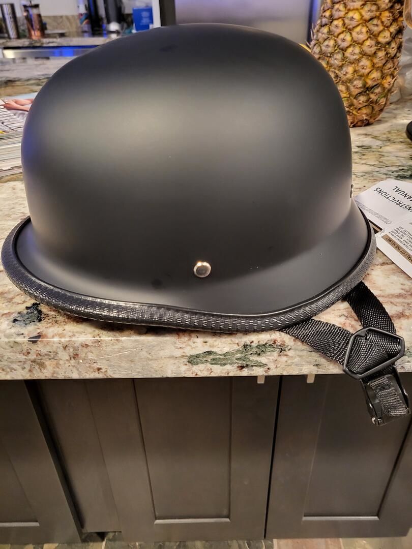 Customer photo review of Mayan Style Half Helmet Lightweight Face German Style DOT Helmet - Matte Black