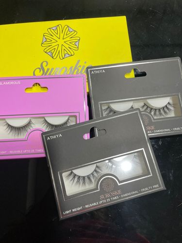 Customer photo review of Mink Eye Lashes