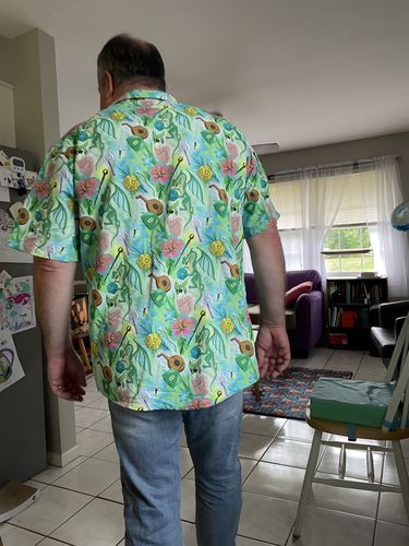 Customer photo review of Green Dragon Encounter Dnd Button Up Shirt