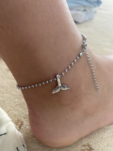 Customer photo review of Whale Tail Anklet