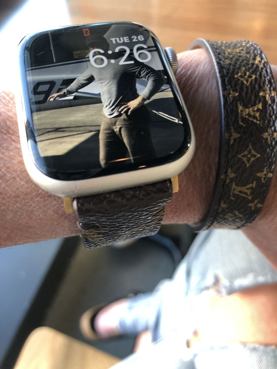 Customer photo review of Apple Watch Band Classic LV Monogram