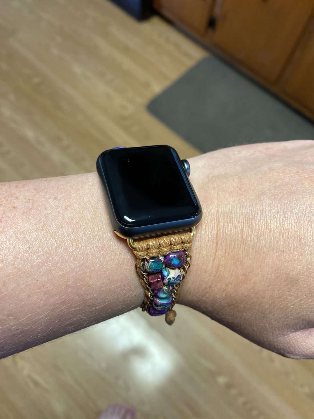 Customer photo review of Moonlight Jasper Apple Watch Strap