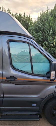 Customer photo review of Transit 2020+ - Front Door Shades (set)