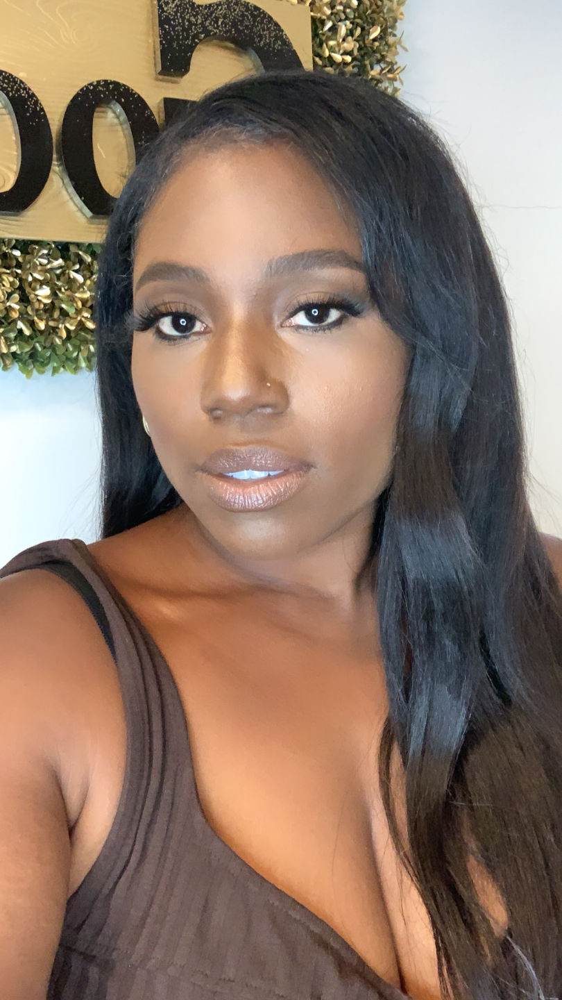 Customer photo review of Brazilian Kinky Straight Texture U Part Wigs AU11