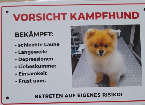 Customer photo review of Personalisierbares -Foto- Schild "Kampfhund"