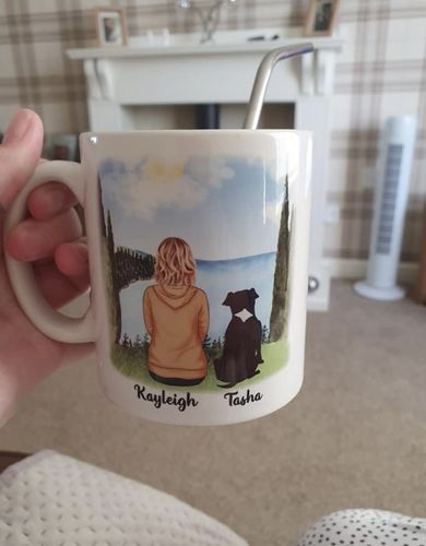 Customer photo review of Girl & Dogs - Life is better with a dog Personalised Mug