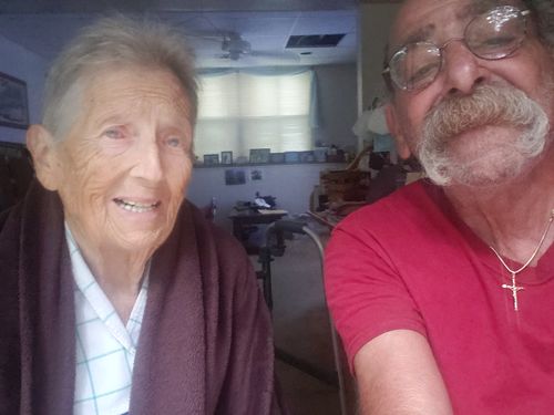 Customer photo review of Gold Stainless Steel Crucifix Necklace