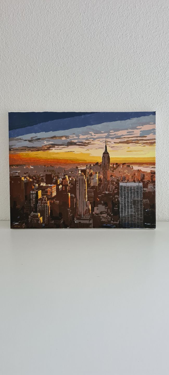 Customer photo review of Malen nach Zahlen - Sonnenuntergang über Manhatten - New York