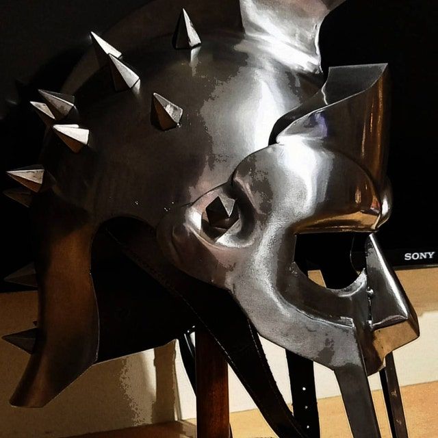 Customer photo review of Handcrafted Roman Legion Gladiator Helmet