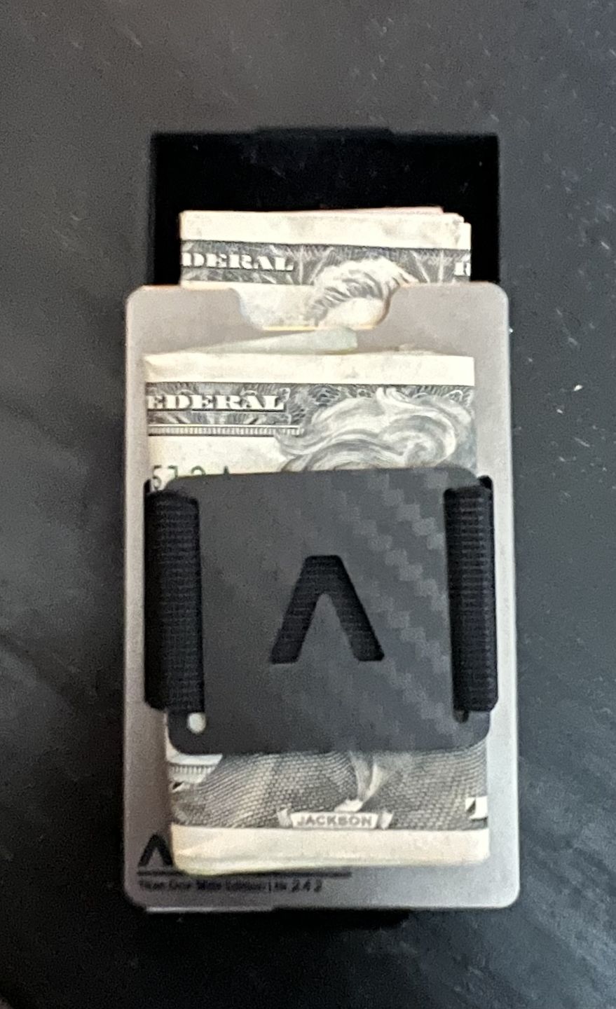 Customer photo review of Titan #1 Edition | Titanium Slim Wallet