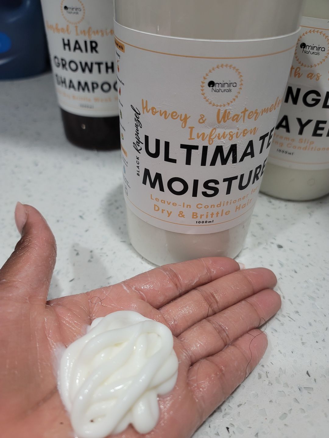 Customer photo review of Honey & Watermelon Infusion - Ultimate Moisture Leave-in Conditioner