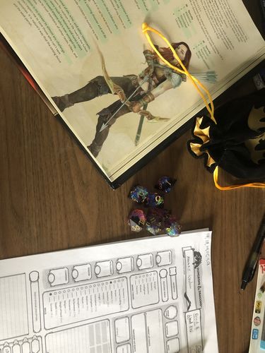 Customer photo review of Sharp Edge Purple Glitter Resin DnD Dice Set All Number Dice