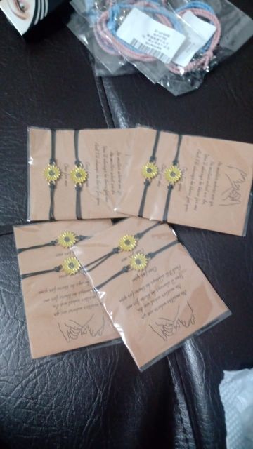 Customer photo review of "Together Forever" Sunflower Bracelet Set