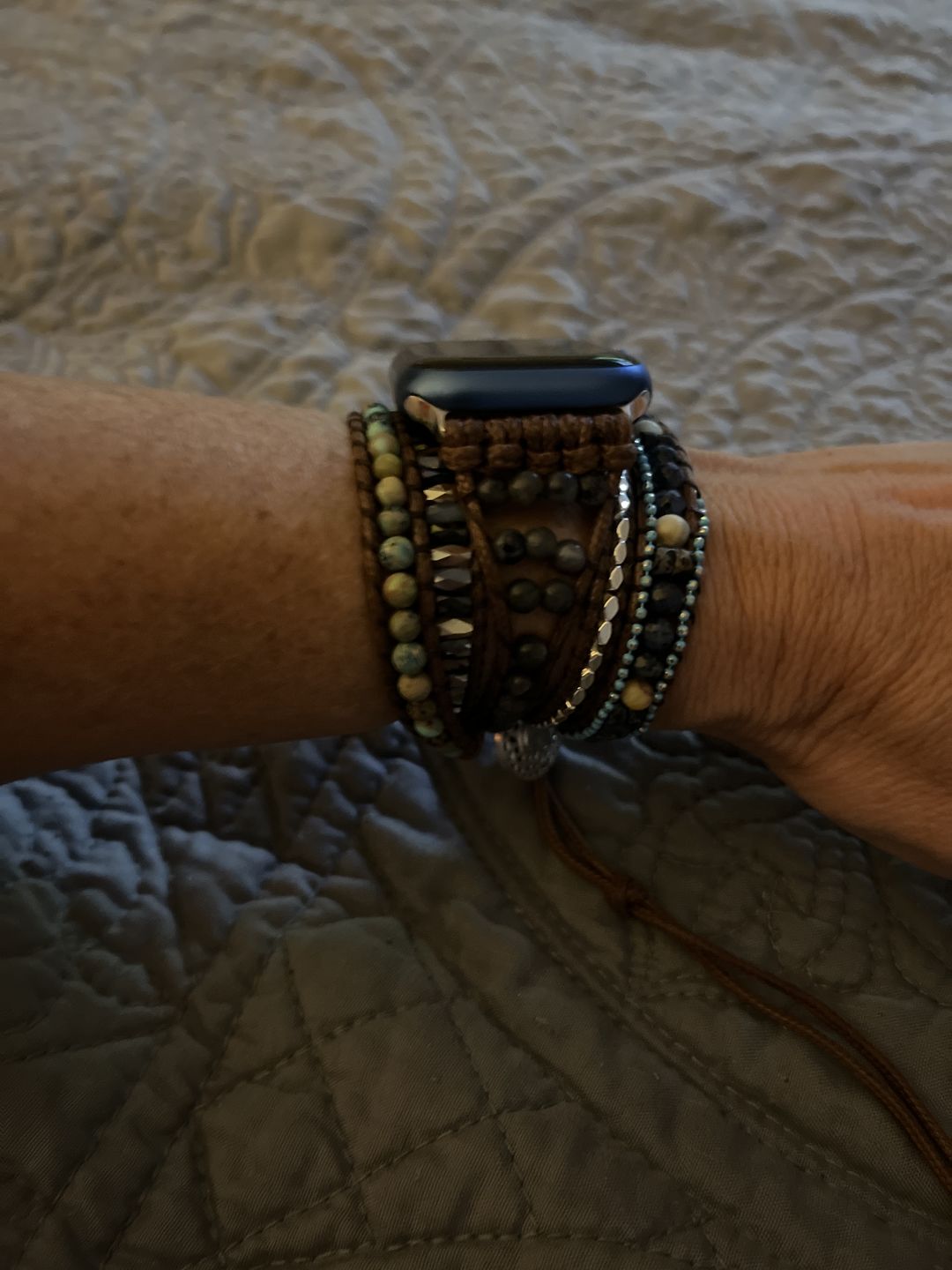 Customer photo review of Serene Ocean Apple Watch Strap