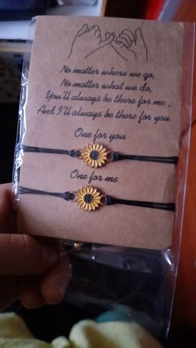 Customer photo review of "Together Forever" Sunflower Bracelet Set