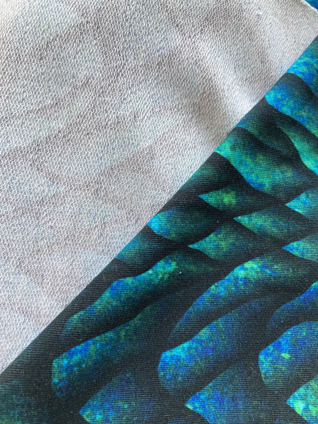 Customer photo review of Dragon Scales French Terry Fabric