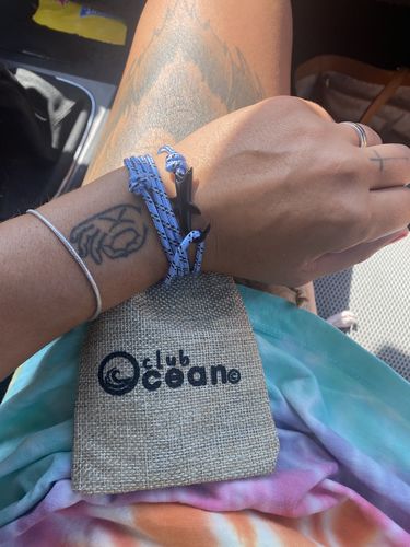 Customer photo review of "Shark" tracking bracelet