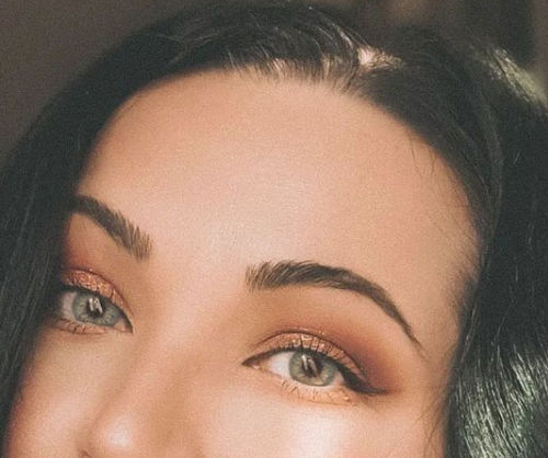 Customer photo review of DNA Taylor Brown Hazel Colored Contacts Lenses