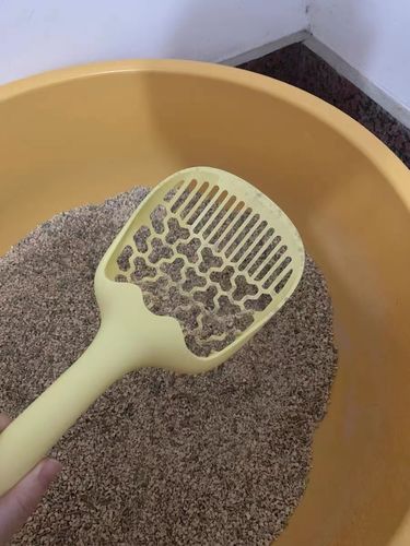 Customer photo review of Michu Macaron High Edge Open Style Extra Large Cat Litter Box, Scoop Included