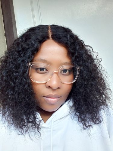 Customer photo review of Brazilian T- Part  Wig - Deep Curl Bob - Chrissy