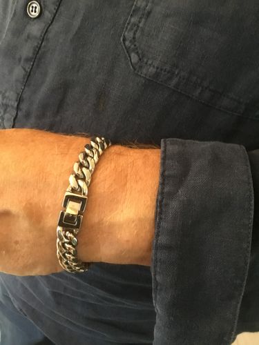 Customer photo review of Cuban Bracelet Silver | 12mm