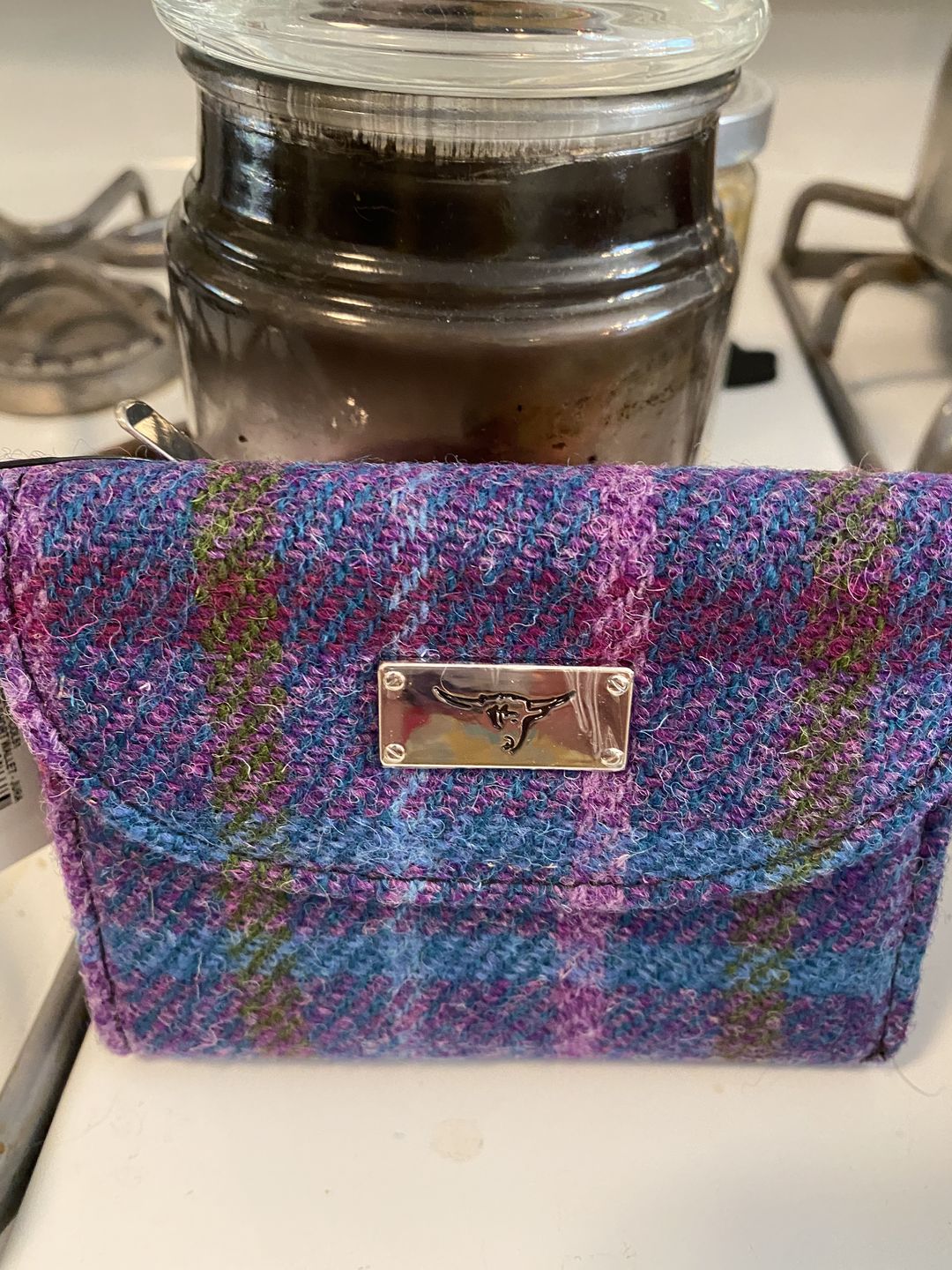 Customer photo review of Women's Harris Tweed Zip Wallet with Card Section