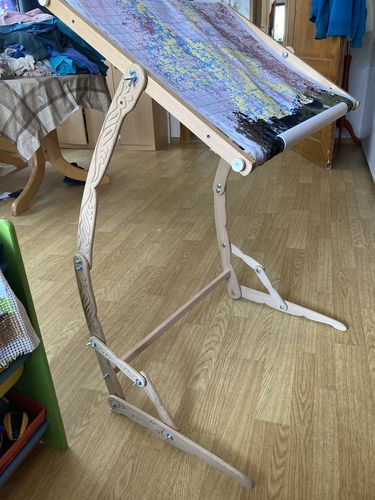 Customer photo review of Kreuzstich/Stickrahmen mit Ständer 53X30 CM