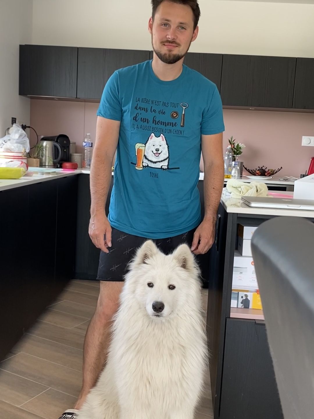 Customer photo review of Bière et Wouaf - T-Shirt personnalisé