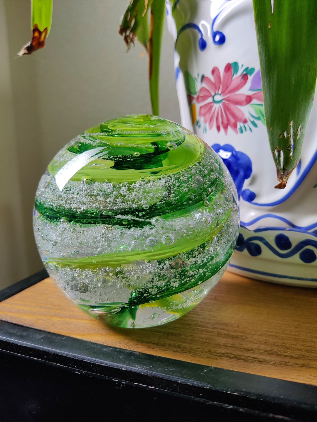 Customer photo review of Tranquil Swirl Paperweight with Cremation Ash