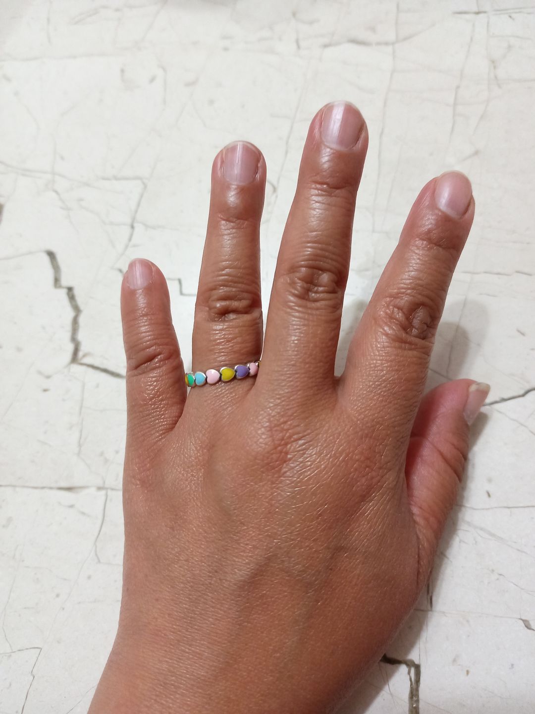 Customer photo review of Anillo Corazones Pastel - Plata .925