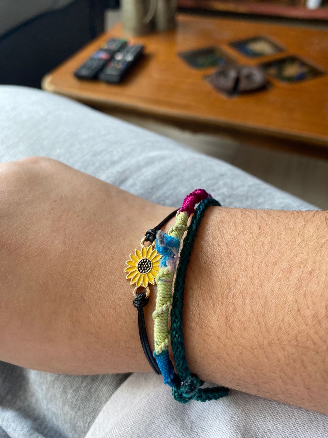 Customer photo review of "Together Forever" Sunflower Bracelet Set