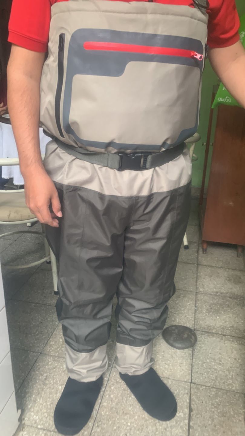 Customer photo review of Kylebooker Waterproof Breathable Stockingfoot Chest Fishing Hunting Waders KB004
