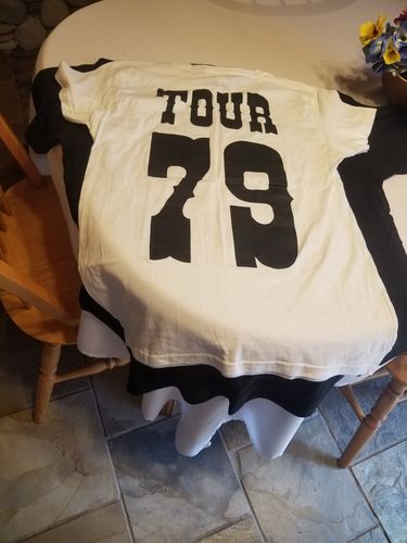 Customer photo review of Waylon Jennings Tour '79 Men's Crewneck Tee Shirt (White)