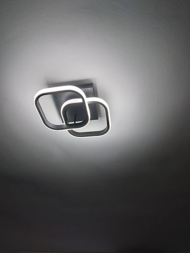 Customer photo review of Lustra LED 32W DOUBLE SQUARE NEGRU 3 Functii