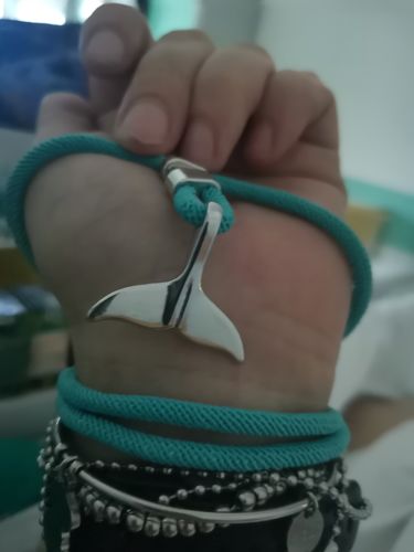 Customer photo review of "Whale" tracking bracelet