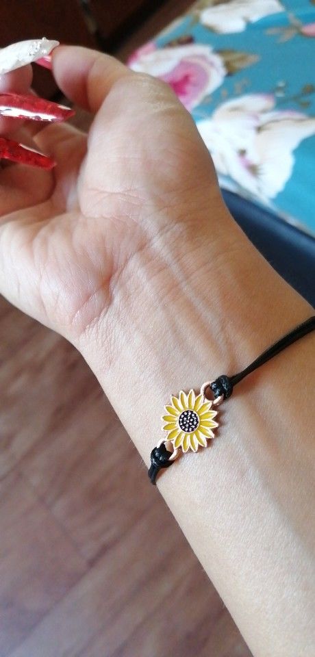 Customer photo review of "Together Forever" Sunflower Bracelet Set