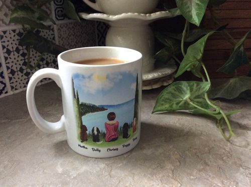 Customer photo review of Girl & Dogs - Life is better with a dog Personalised Mug