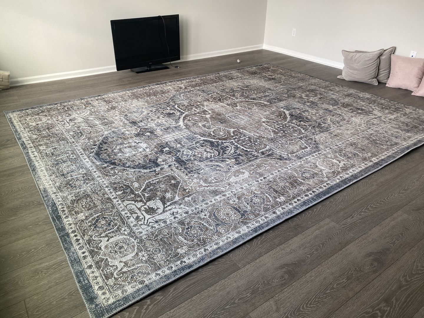 Customer photo review of Distressed Vintage Kendra Ash Area Rug