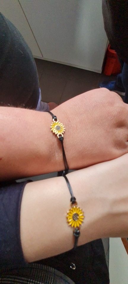 Customer photo review of "Together Forever" Sunflower Bracelet Set