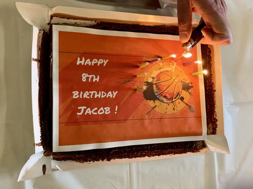 Customer photo review of A4 Rectangle Custom Edible Icing Image