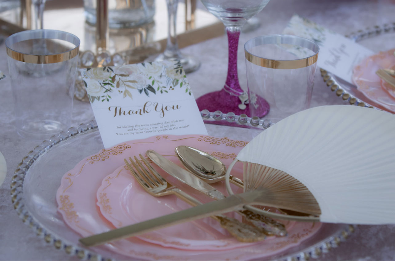 Customer photo review of 9" Beige / Ivory Paddle Paper Hand Fans for Weddings (10 Pack)