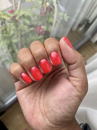 Fotorecensie van een klant over Nails Gellak Studios, Sangria Coral, 8ml