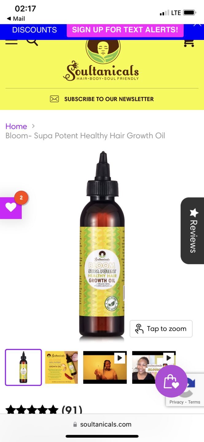Customer photo review of Bloom- Supa Potent Healthy Hair Growth Oil