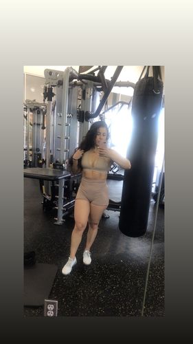 Customer photo review of Nude Halter Sports Bra