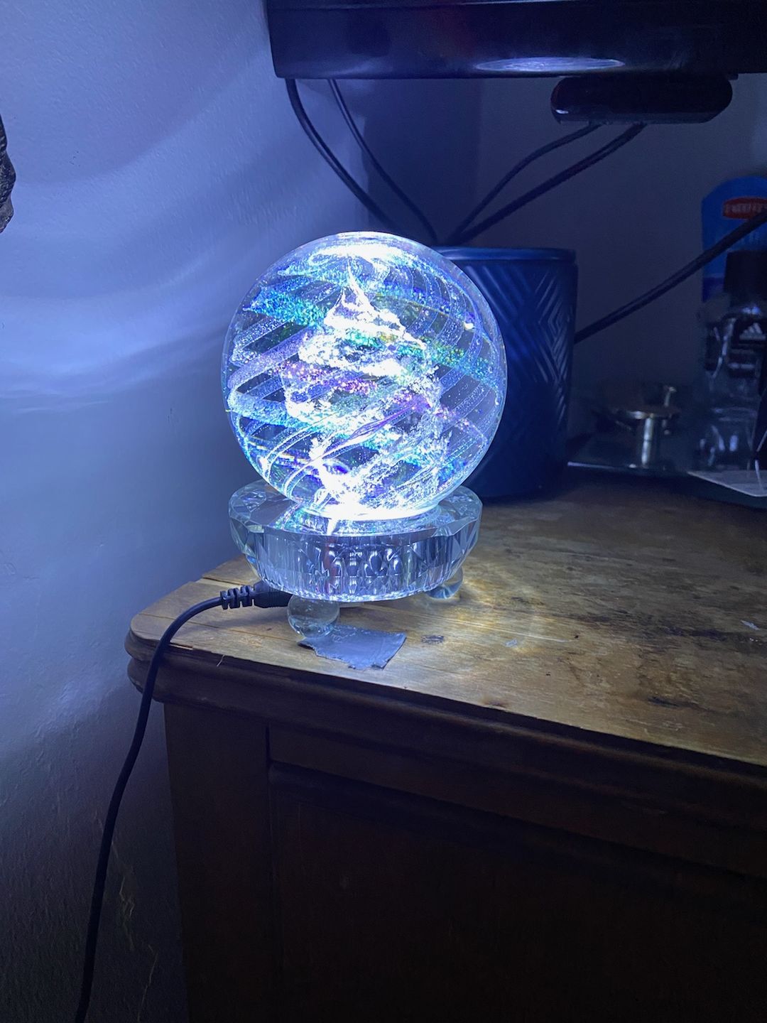 Customer photo review of Lucite Light Stand - White Light