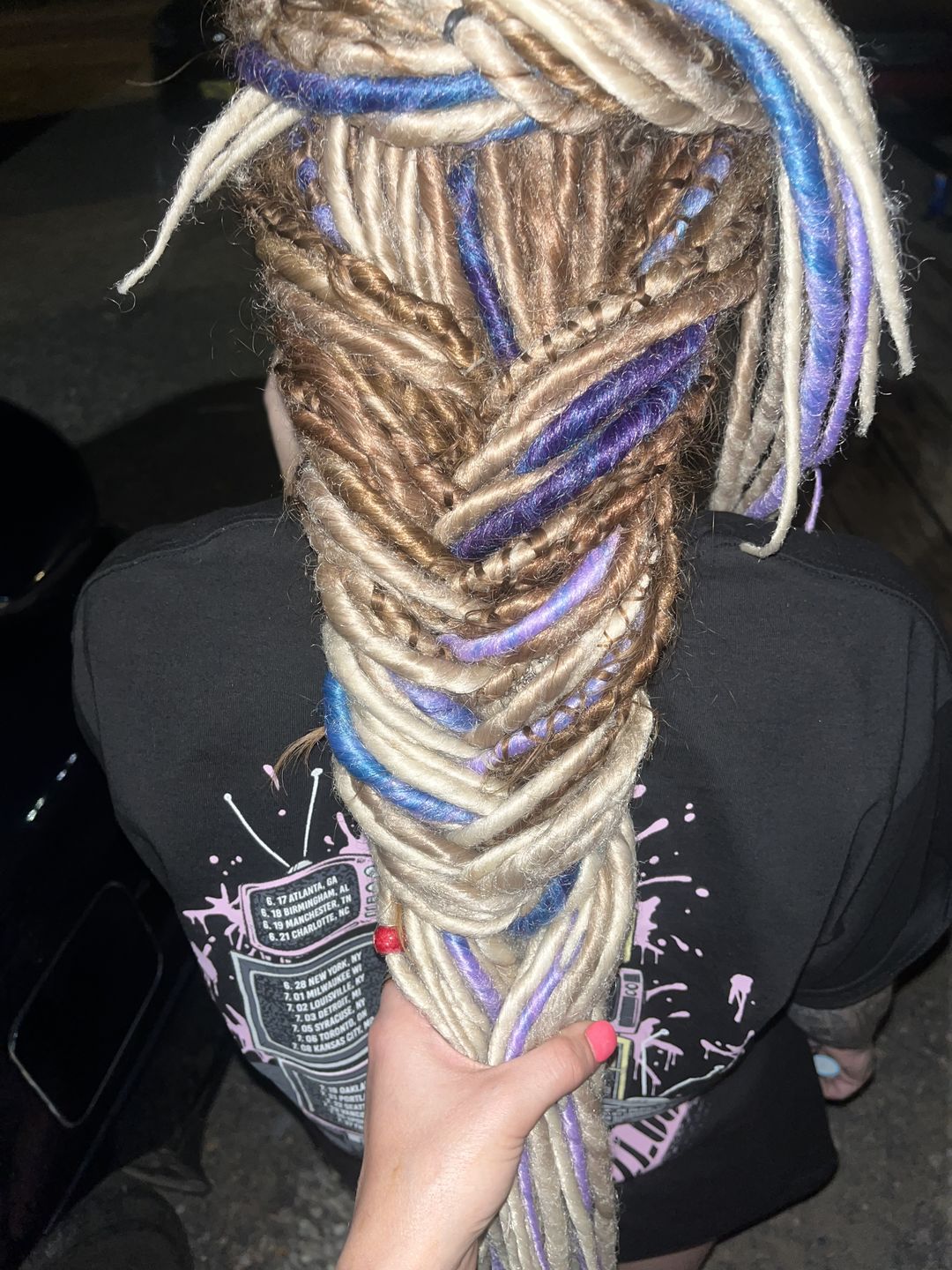 Customer photo review of (PRE ORDER) Cotton Candy Melt - (1 pack of 5 Dreads)