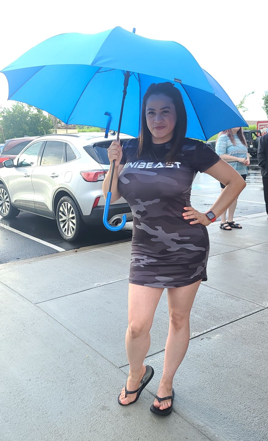 Customer photo review of OG T-Shirt Dresses - Black Camo "MB" (Short Sleeve)