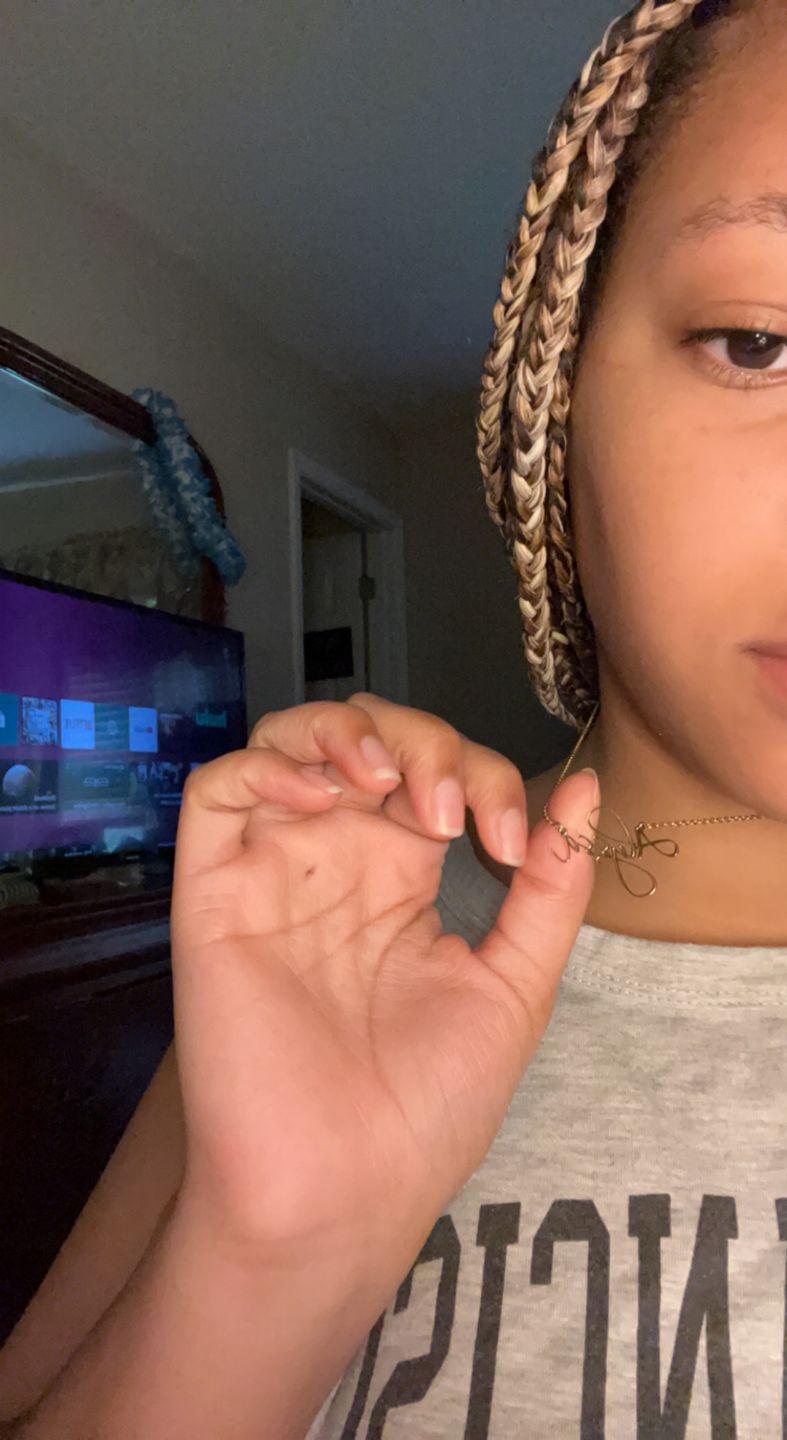 Customer photo review of Script Name Necklace