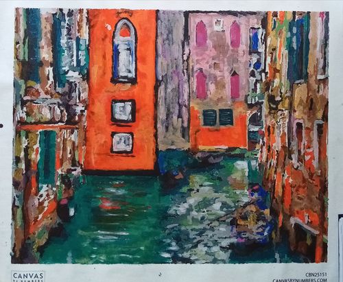 Customer photo review of Venice Canals - Paint by Numbers